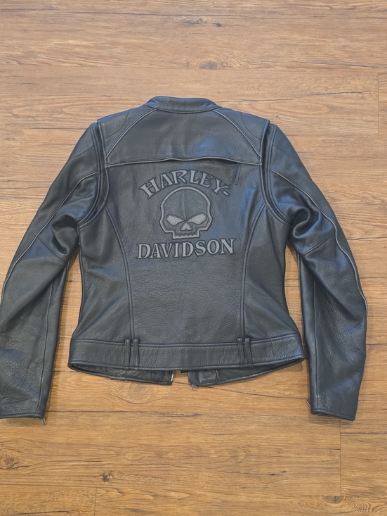 Harley-Davidson Jackets & Blazers - Harley-Davidson Womens Willie G Skull Black Leather Riding Jacket ~ S